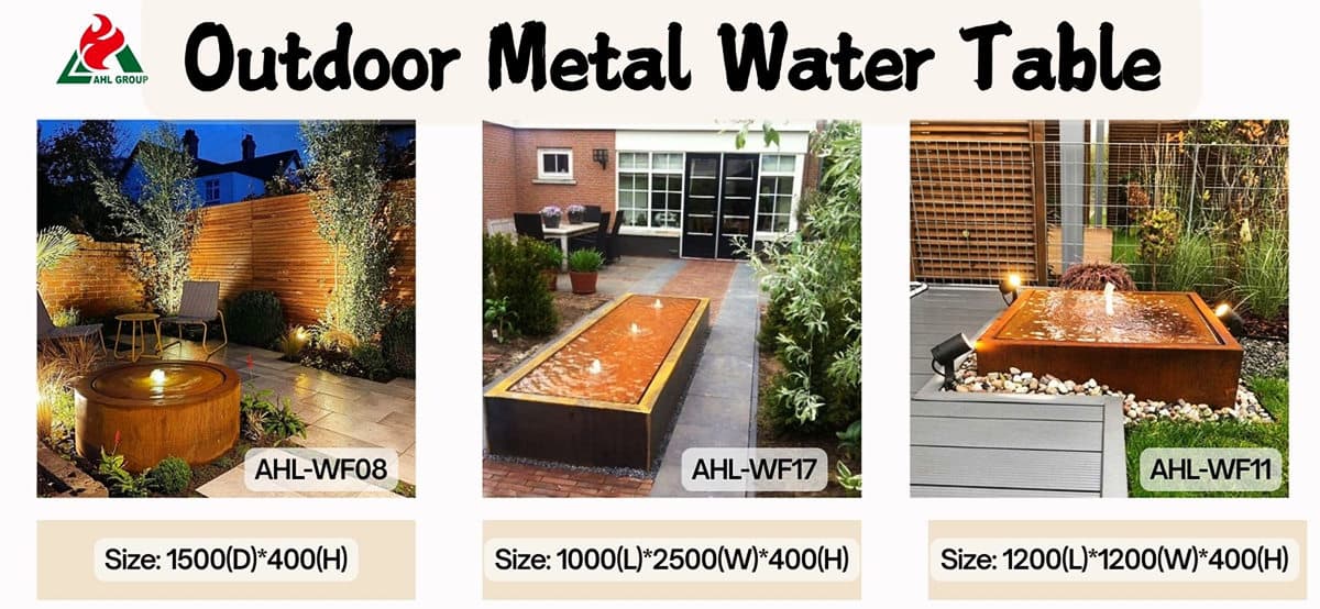 Outdoor Durable Metal Water Table